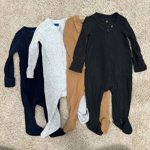 0-3 two way zipper onesies